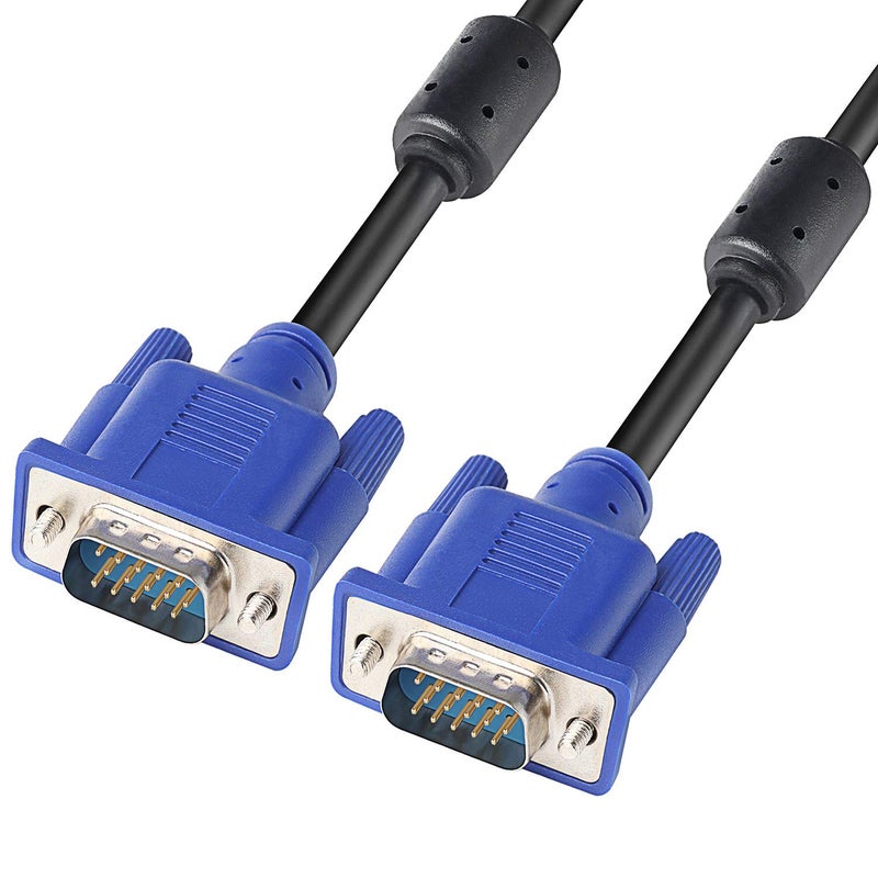 PASOW كابل شاشة VGA إلى VGA HD15 ذكر إلى ذكر للتلفاز والكمبيوتر والبروجيكتور (1.5 قدم) - Image 2